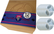 Load image into Gallery viewer, Purrfect World Cat and Dog Water Fountain Carbon - Replacement Filters : for 68 Oz / 2.0L Capacity Fountains - 12 pack
