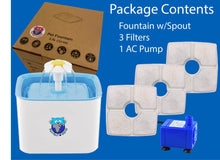 Load image into Gallery viewer, Purrfect World Cat and Dog Water Fountain w/ 3 Carbon - Ion Exchange Filters : 84 Oz / 2.5L Capacity